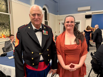 Jo hanging with a Master Sgt of Marines!